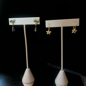 2 pairs of gold plated earrings